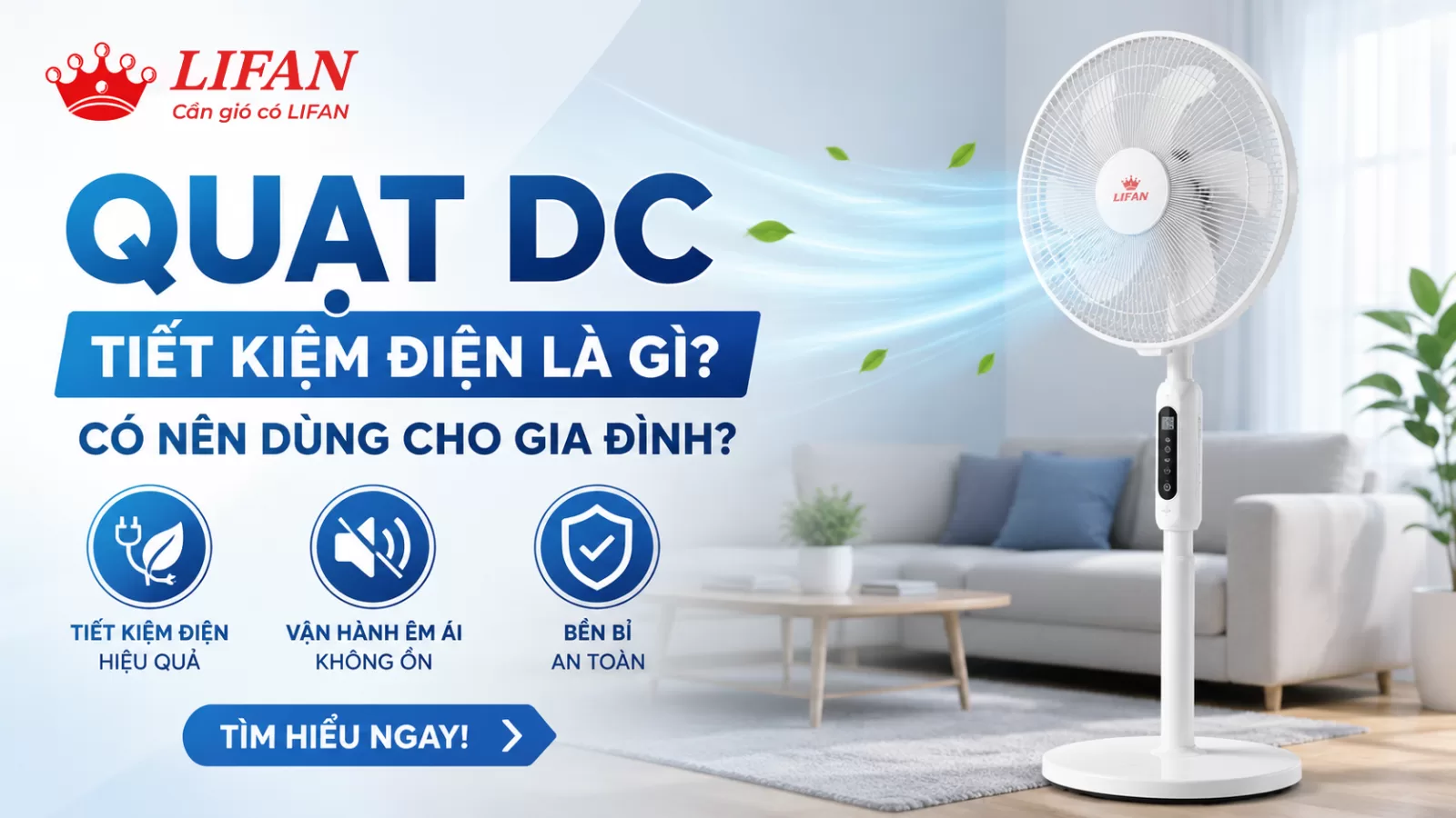 Quạt DC tiết kiệm điện